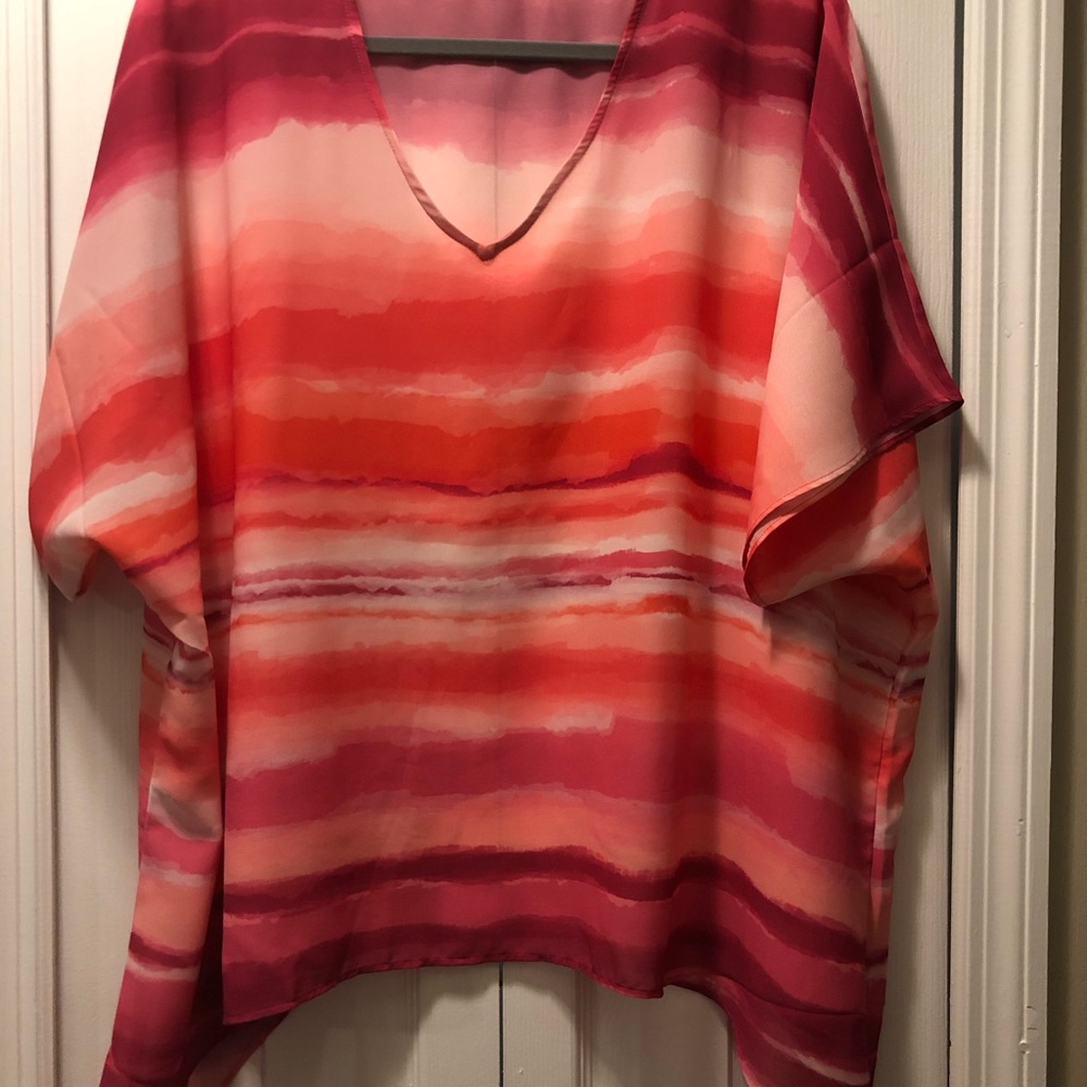 Colleen Lopez Red and Pink Blouse